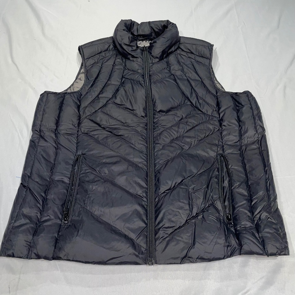 a.n.a A New Approach Packable Premium Down Vest Womens XL Black Puffer Quilted